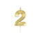 Globos Cake Candle 6cm Metallic Gold no. 2 – kuva 1