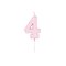 Globos Cake candle 4.5cm Pastel Pink no. 4 – kuva 1
