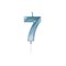 Globos Cake Candle 6cm Metallic Light Blue no. 7 – kuva 1