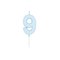 Globos Cake candle 4.5cm Pastel Blue no. 9 – kuva 1