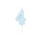 Globos Cake candle 4.5cm Pastel Blue no. 4 – kuva 1