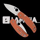 Spyderco Sage 6 Burnt Orange G10 CPM REX 121 kääntöveitsi