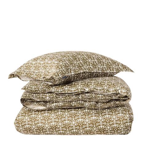 Lexington Ornament Vuodevaatteet 220x220 + 50x60x2 Cm Olive / Valkoiset - Vuodevaatesarjat Puuvilla Valkoinen - 12630013-8060-S305