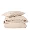 Lexington Pinstriped Vuodevaatteet 220x220 + 50x60x2 Cm Beiget / t - Vuodevaatesarjat Puuvilla Ruskea - 12630005-2611-S305 – kuva 2