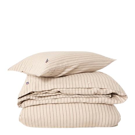 Lexington Pinstriped Vuodevaatteet 220x220 + 50x60x2 Cm Beiget / t - Vuodevaatesarjat Puuvilla Ruskea - 12630005-2611-S305