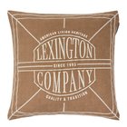 Lexington - Logo Washed tyynynpäällinen 50x50 cm fudge/beige