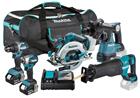 Makita Akkukonesarja DLX5112GX2 LXT 18V 2x6,0Ah, DDF484 + DTD158 + DHR242 + DJR187 + DHS680