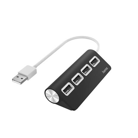 Hama 00200118 interface hub USB 2.0 480 Mbit/s Black