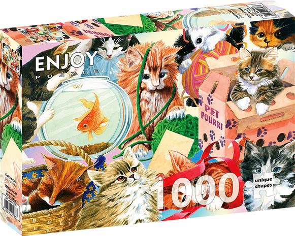 ENJOY Curious Cats 1000p palapeli – kuva 1/1