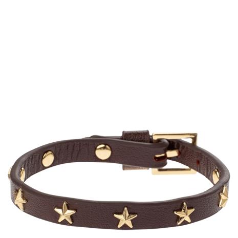 DARK Leather Star Stud Bracelet Mini