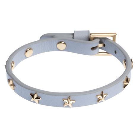 DARK Leather Star Stud Bracelet Mini