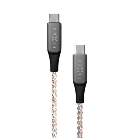 FIXED LED Gaming USB-C/C 60W kaapeli 1.2m Monivärinen