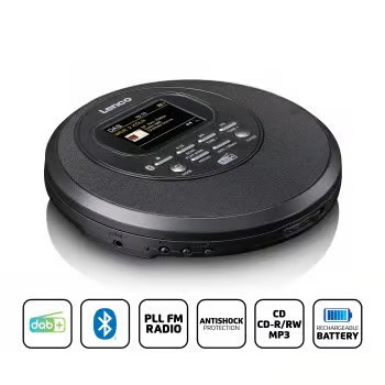 Lenco CD-500BK - Discman Bluetoothilla ja DAB+/FM-radiolla