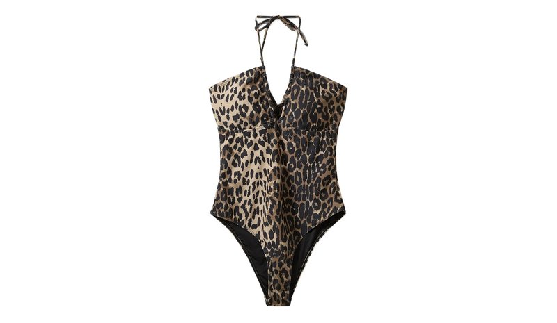 SOFIE SCHNOOR Chellesw Swimsuit - LIGHT BROWN LEOPARD - S – kuva 1/3