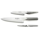 Global Veitsisetti 3 osaa (G-77 kokkiveitsi, GS-90 santokuveitsi, GSF-15 kuoriveitsi)