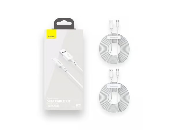 Baseus Simple Wisdom Data Cable Kit USB to Type-C 5A (2PCS/Set) 1.5m