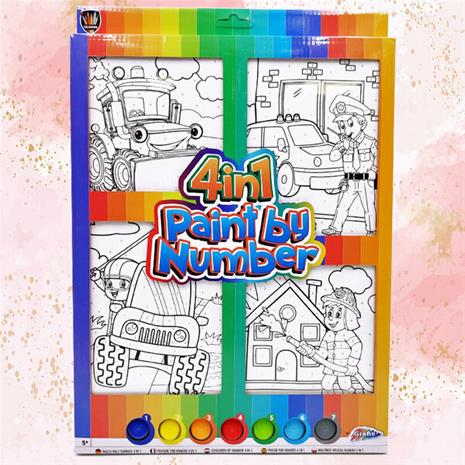 Grafix Painting by Numbers 4in1 - Vehicles