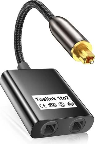 0,25 m:n Optinen ä„änijakaja - Kaksiulostuloinen Toslink-sovitin