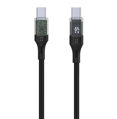 FIXED LED Charging Display USB-C/C 100W cable 1.2m - Black