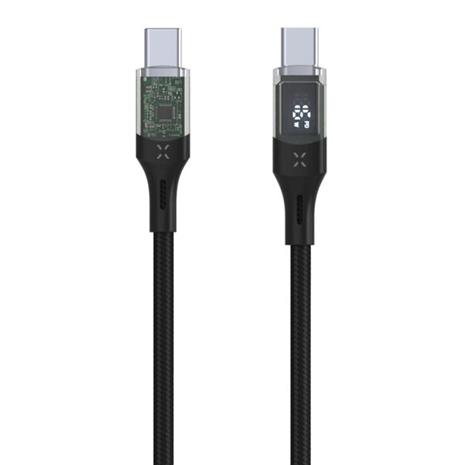 FIXED LED Charging Display USB-C/C 100W cable 2m - Black – kuva 5/7