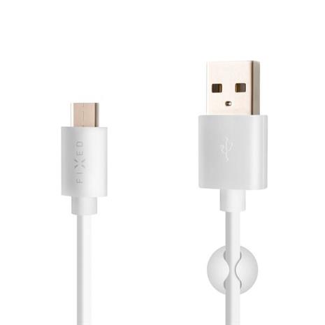 FIXED USB-A / USB-C kaapeli 2m Valkoinen