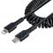 StarTech.com USB C to Lightning Cable 1m (3ft) MFi Certified Coiled iPhone Charger Cable Musta – kuva 2