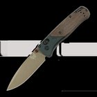 Benchmade Bugout S90V Taiga Green Brown Canvas Micarta kääntöveitsi