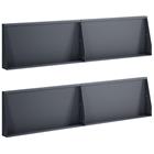 vidaXL Pato 4 kpl 80 x 12 x 50 cm Teräs Antrasiitti