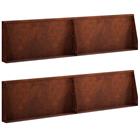 vidaXL Pato 4 kpl 80 x 12 x 50 cm Säänkestävä teräs Ruosteinen