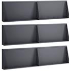 vidaXL Pato 6 kpl 80 x 12 x 50 cm Teräs Antrasiitti