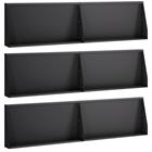 vidaXL Pato 6 kpl 80 x 12 x 30 cm Teräs Musta