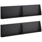 vidaXL Pato 4 kpl 80 x 12 x 30 cm Teräs Musta
