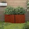 vidaXL Kukkalaatikot 2 kpl 49x47x46 cm Corten teräs – kuva 1