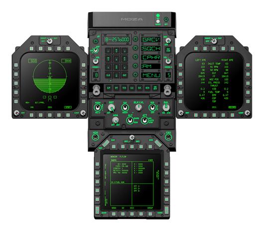 Moza Racing FMP18 Panel Bundle, PC -lentosimulaattoritarvike