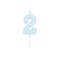 Globos Cake candle 4.5cm Pastel Blue no. 2 – kuva 1