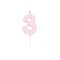 Globos Cake candle 4.5cm Pastel Pink no. 3 – kuva 1