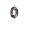Globos Cake Candle 6cm Metallic Black no. 0 – kuva 1