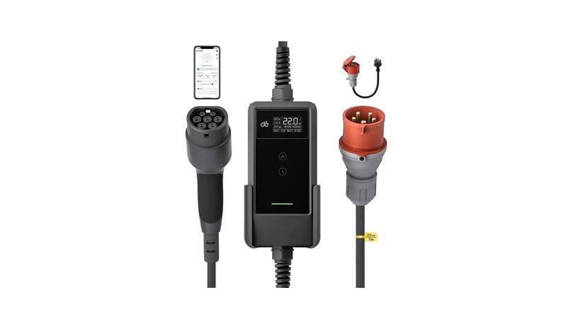 dé 22kW Portable Charger with 7m Cable (APP VERSION) – kuva 1/1
