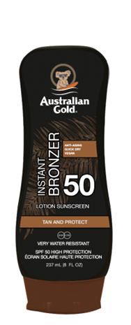 Australian Gold - Sunscreen Lotion w. Bronzer SPF 50 237 ml
