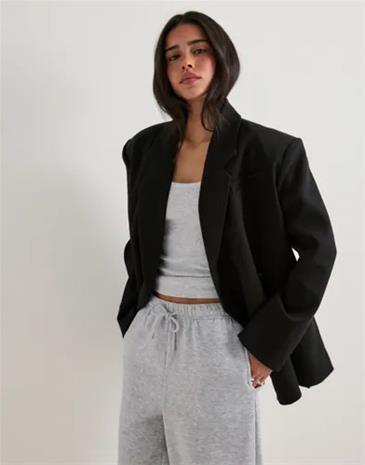 Vero Moda - Musta - Vmelma Ls Oversized Slit Blazer