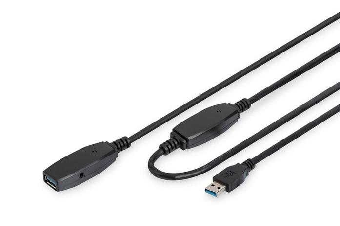 DIGITUS - USB extension cable - USB Type A to USB Type A - 15 m