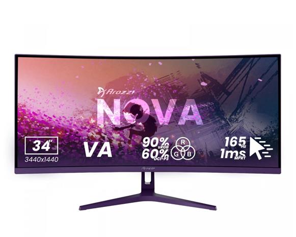 Arozzi Nova AZ-NO-34T2K165-PP (34"), näyttö – kuva 8/8