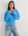 Nelly - Sininen - Shoulder Focus Button Top