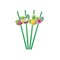 Globos Paper Straws Fruit Aloha - 6 pcs. – kuva 1