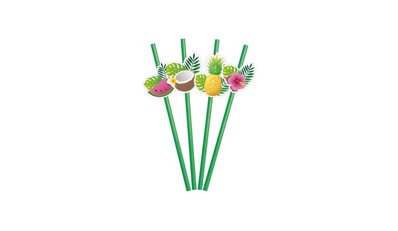 Globos Paper Straws Fruit Aloha - 6 pcs. – kuva 1/1