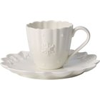 Villeroy & Boch Toy's Delight Royal Classic Kahvikuppi / Teekuppi Pikkulautasella 25 Cl - Joulumukit Posliini Valkoinen - 301070 + 301071