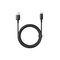 Baseus Silky 3A USB-A - USB-C Cable 1m - Black – kuva 1