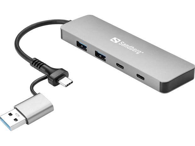 Sandberg USB-C/A to 2xUSB-A+2xUSB-C Hub