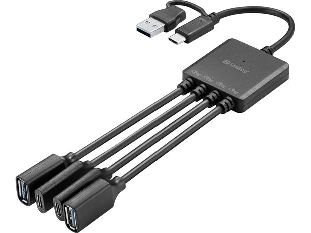 Sandberg USB-C/A to 2A+2C Splitter