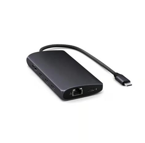 Satechi USB-C-moniporttisovitin 8K ja Ethernet V3 - Midnight